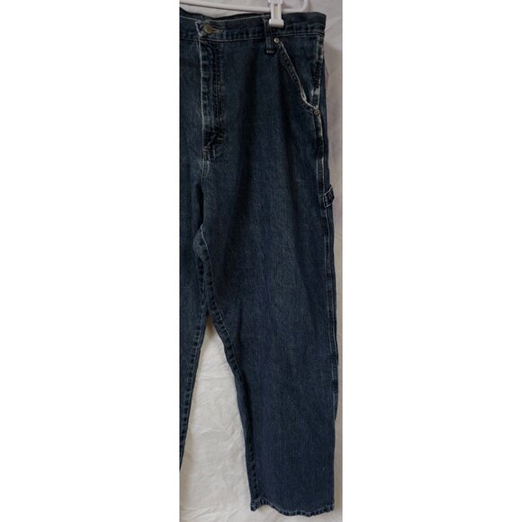 Wrangler 38x32 Relaxed Fit Baggy Medium Wash Straight Carpenter Jeans 94LSWQW - Picture 3 of 14